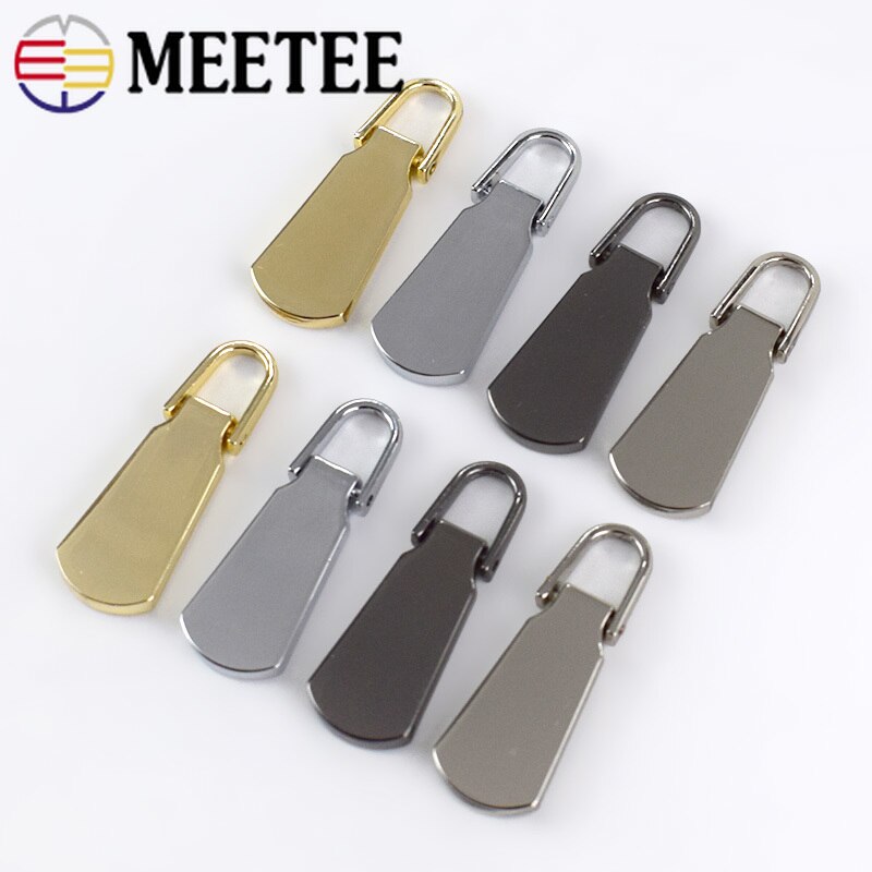 5Pcs Detachable Zipper Pull Tabs 5# Metal Zip Pullers For Zips Sliders Head Zippers Repair Kits DIY Sewing Accessories ZT101