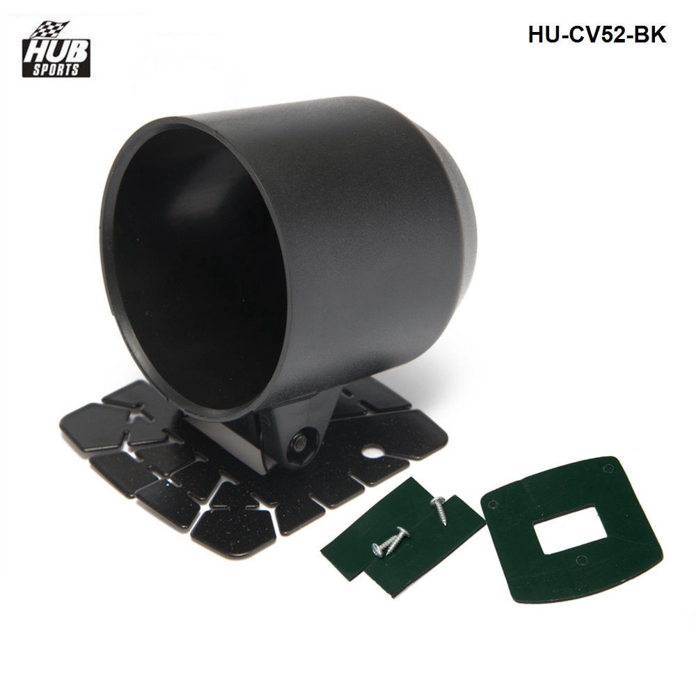 Svart 52mm bilmätare podhållare instrument justerbart enkelroterande fäste hu -cv52- bk