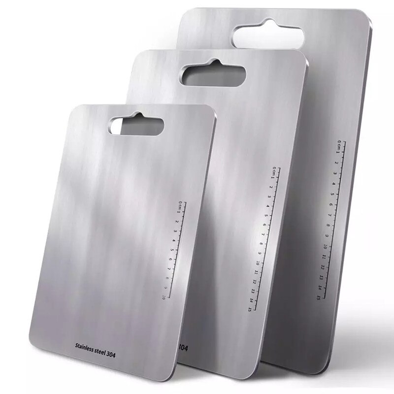 304 stainless steel cutting board wear resistant and rust proof kitchen rectangular chopping board cutting vegetables and fruits