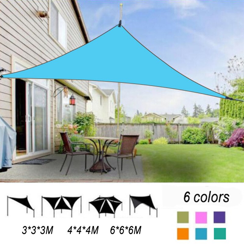 Sunshade Sun Shade Sail Waterproof Oxford Awning Sun Shading Net Triangle Outdoor Canopy Swimming Camping Hiking Sail Awnings