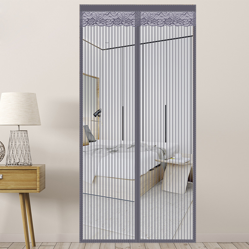 Silent Magnetic Door Insect Curtains Anti Mosquito Fly Nets Durable and Exquisite Door Screen Mesh: 7*2.6 / GRAY