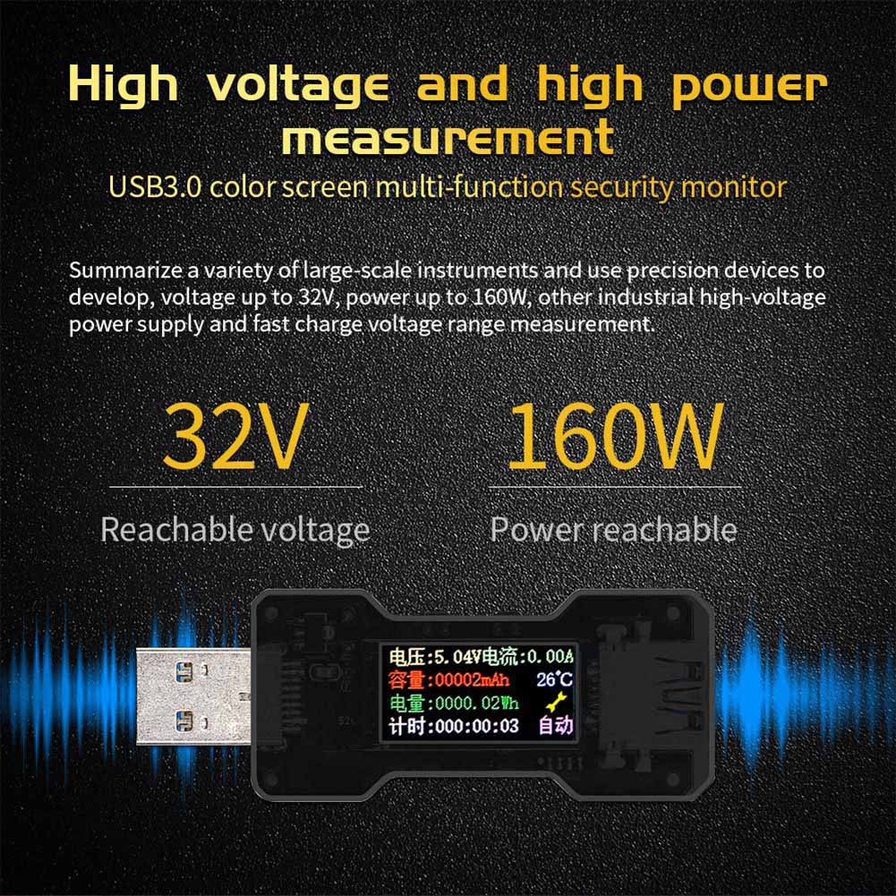 Fnb 18 usb tester digital voltmeter strømspændingsmåler amp volt amperemeter detektor fku 66