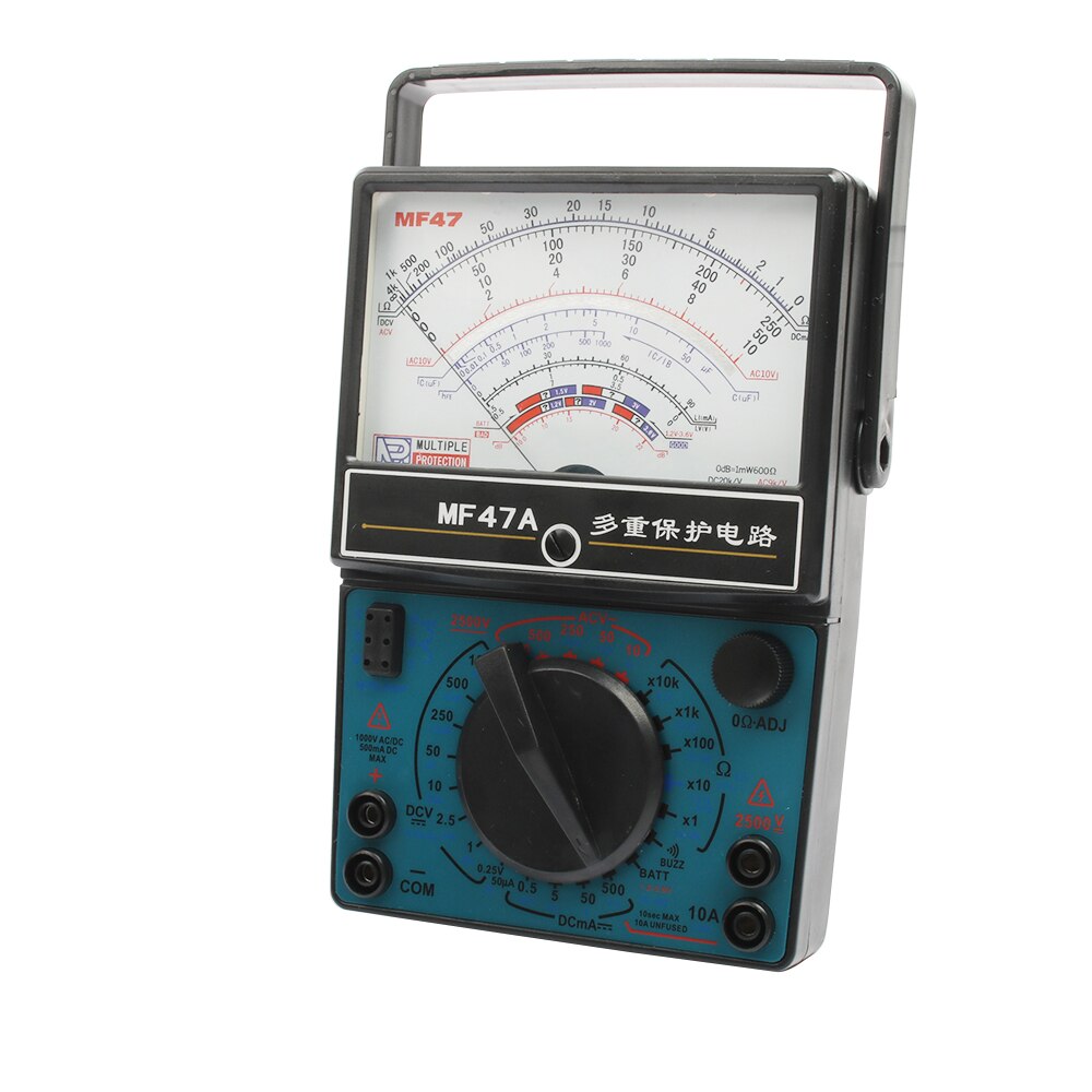 Electrical AC DC Volt Ammeter MF47A Analog Multimeter Multitester ampere volt ohm Capacitance meter
