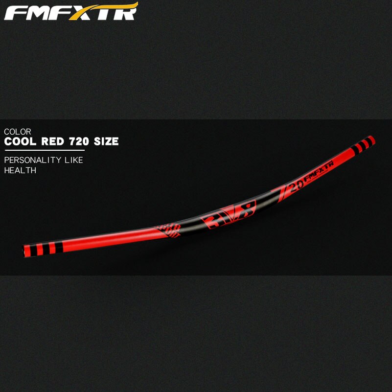 Aluminiumlegering fietsstuur mtb xm dh downhill racefiets stuur stijging stuur 10 graden backsweep 31.8*720/780mm: 720mm rode