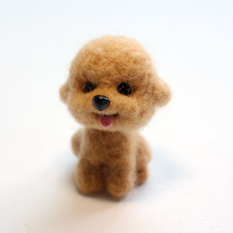 Niewykończony zestaw filcowy śliczna kolekcja zwierząt placki lalka kot wełna filc szturchnięty kite DIY materiały robić filcowania