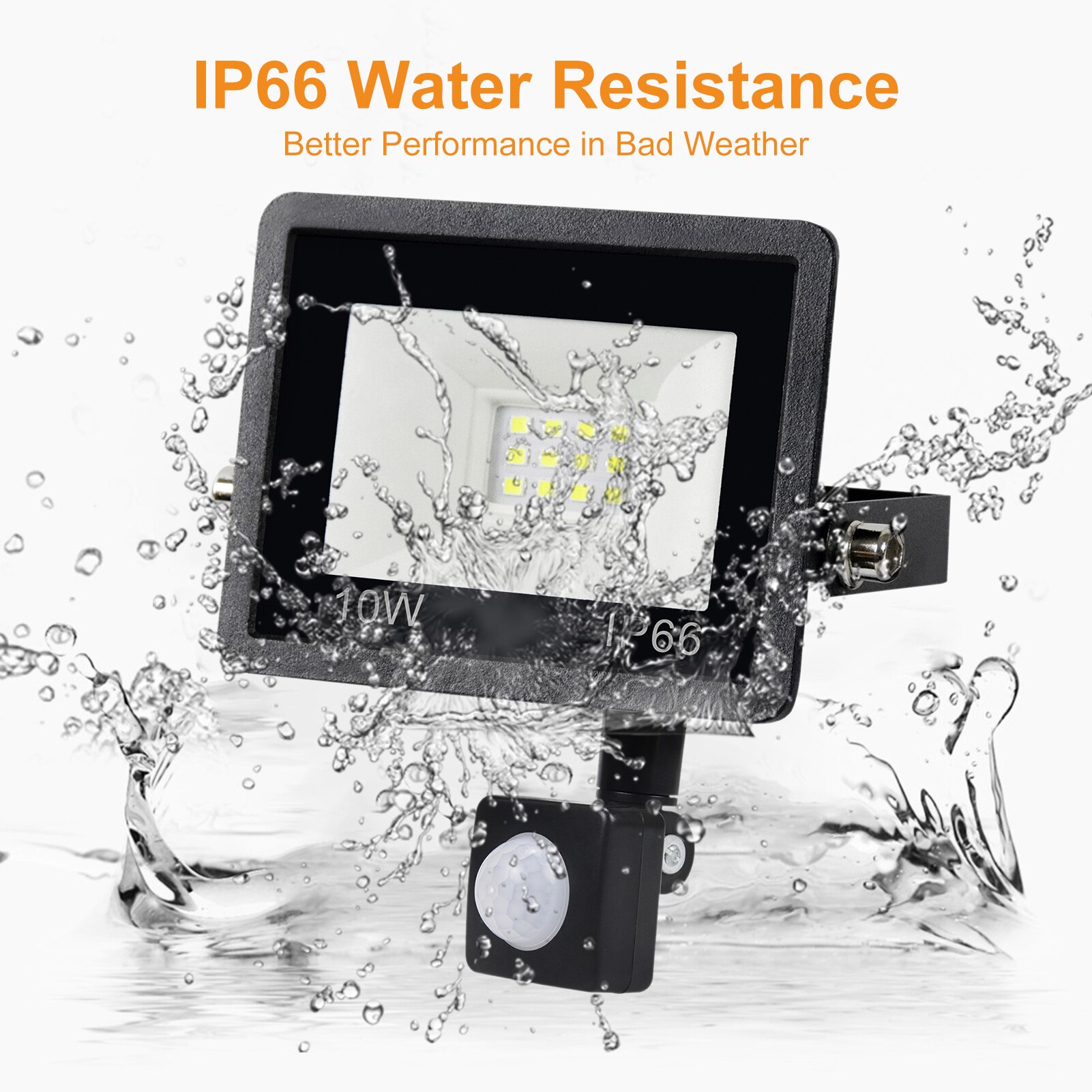 AC180-240V 100W 144LEDs PIR Motion Detector Human Induction Flood Light Spot Lamp Outdoor Lighting IP66 Waterproof Backyard