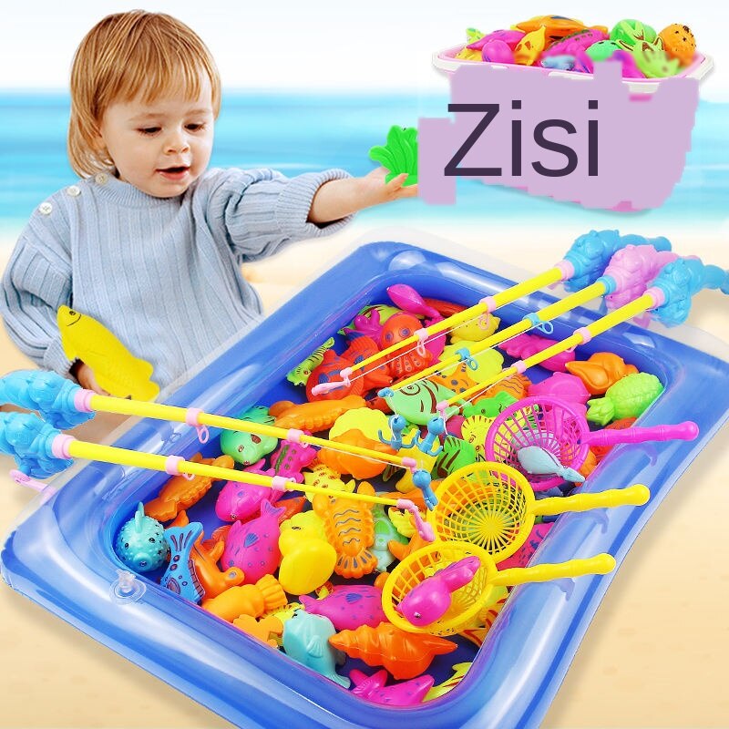 1-5-Jaar-Oude Hengel Simuleert Speelgoed Vissen Zwembad, ontwikkelt Speelgoed Om Trein Hand En De Hersenen Coördinatie Vermogen.