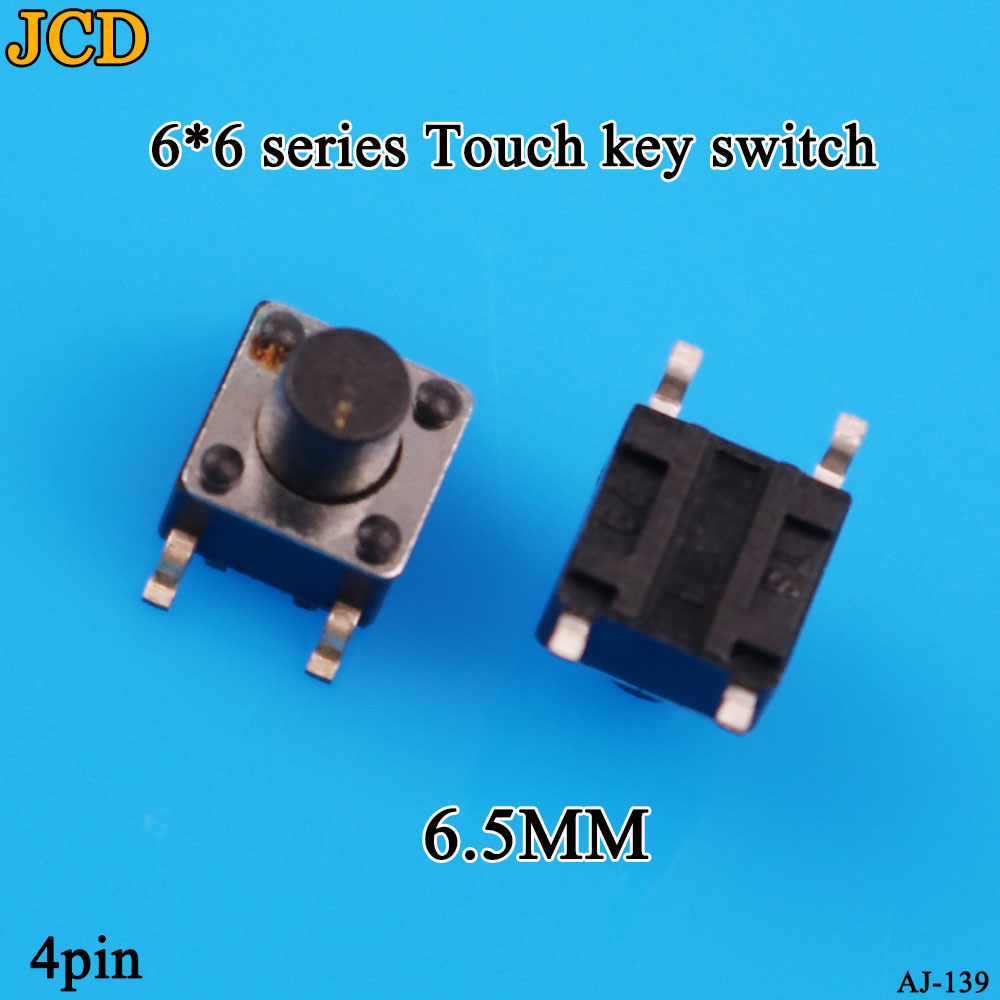 JCD 1PCS SMD Schakelaar 6*6*4.5mm 6*6*5mm 6.5mm 7mm 6X6 4Pin Tactile Tact Push Button Micro Switch Zelf-reset Schakelaars