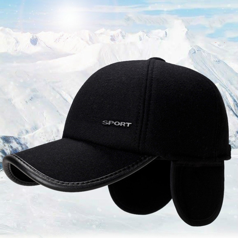 Autumn and winter men's and women's warm hat casual warm earmuffs hat outdoor sports baseball cap