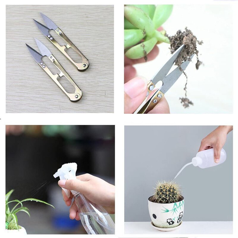 14 Uds Kit de plantador de jardín suculenta herramienta de plantación DIY herramienta de siembra de trasplante herramienta de siembra abono de bonsái Dispositivo de perforación
