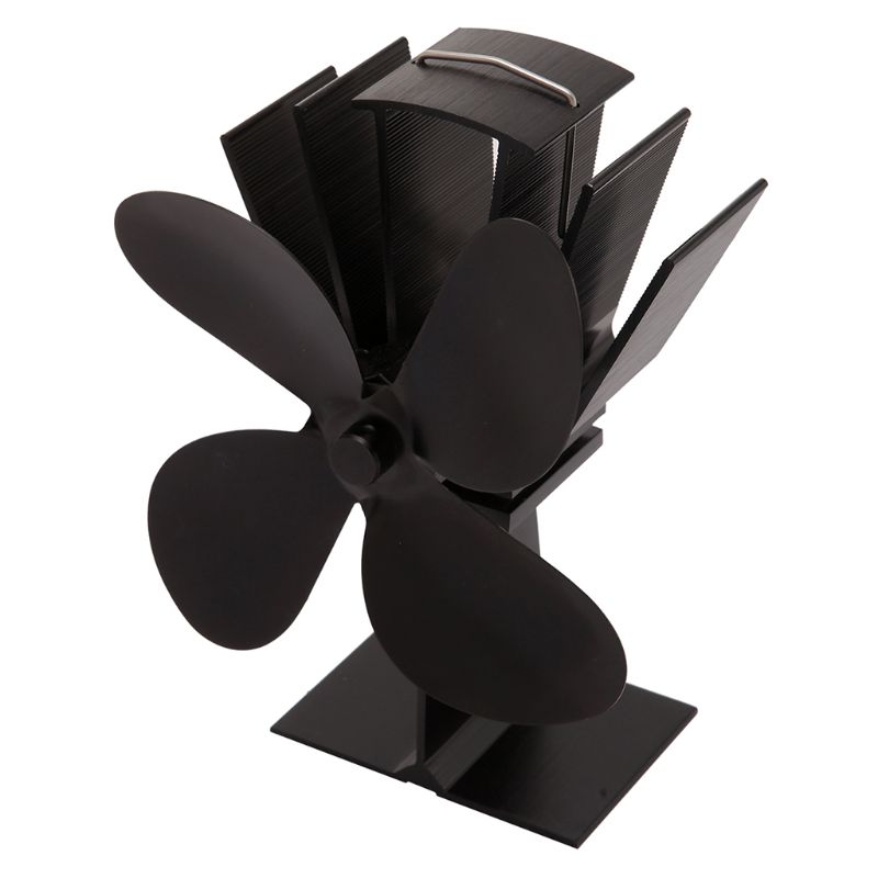Ecofan de ahorro de circulación por calor, ventilador de estufa de chimenea de 4 aspas, para registro de madera: BK