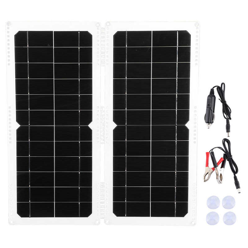 20W 12V Portable Solar Panel Folding Monocrystal Charger Board for Outdoor Travel Camping Folding Solar Panel