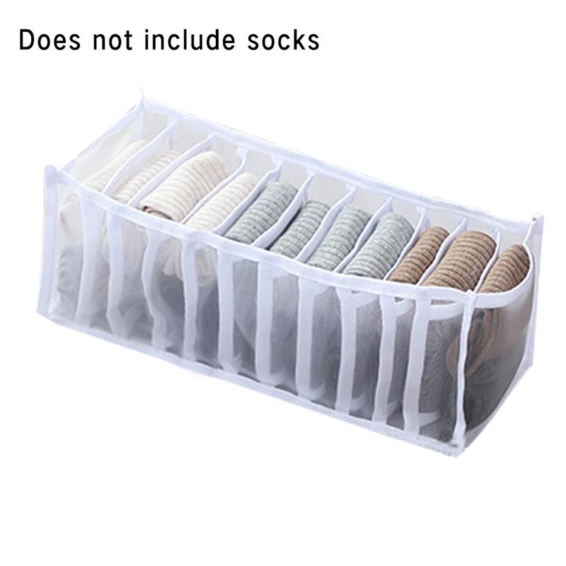 Bielizna organizator składana tkanina szuflada organizator skarpety organizatorzy szuflada schowek pojemniki na skarpetki majtki biustonosz bielizna: A sock 11 krata