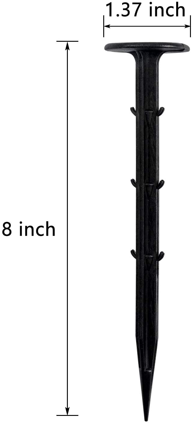 100 Pcs 8 Inch Plastic Tuin Stakes Ankers Plastic Landschap Verankering Spikes Voor Houden Tuin Netting Down