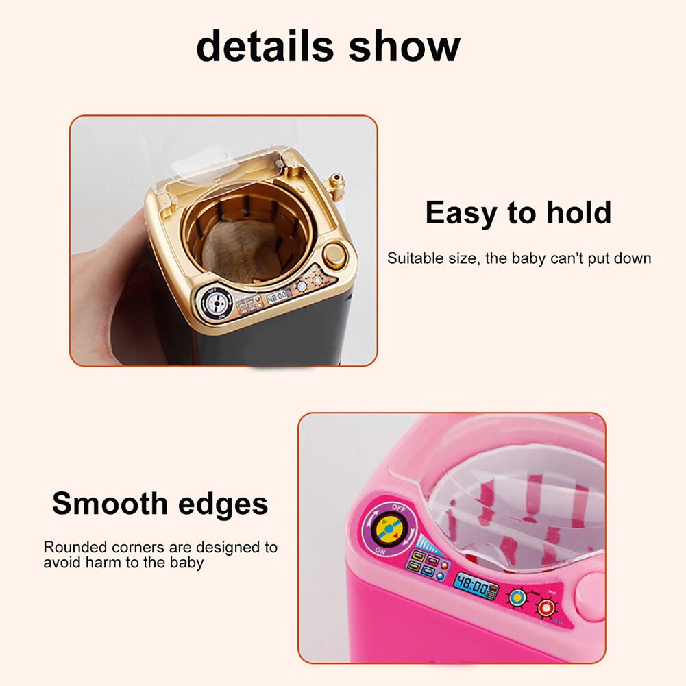 mini Bambini di Lavaggio Elettrico Macchina Giocattolo di Trucco Spazzole per La Pulizia Disidratazione Centrifuga Asciuga Regalo