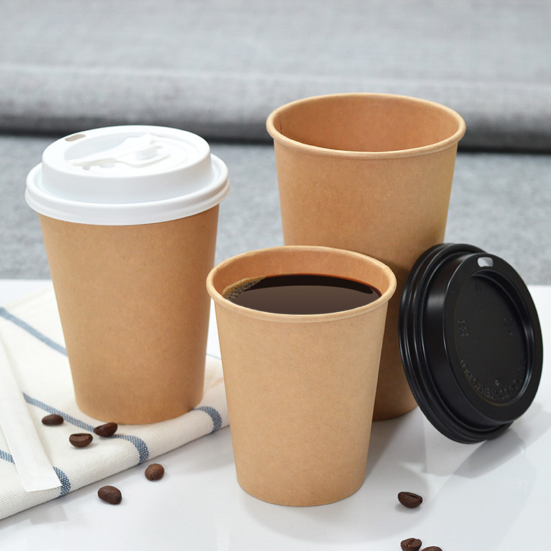 100 Stk/pak 6Oz/180Ml Kraftpapier Cup Wegwerp Papier Kopje Koffie Thee Cup Party Bruiloft Benodigdheden