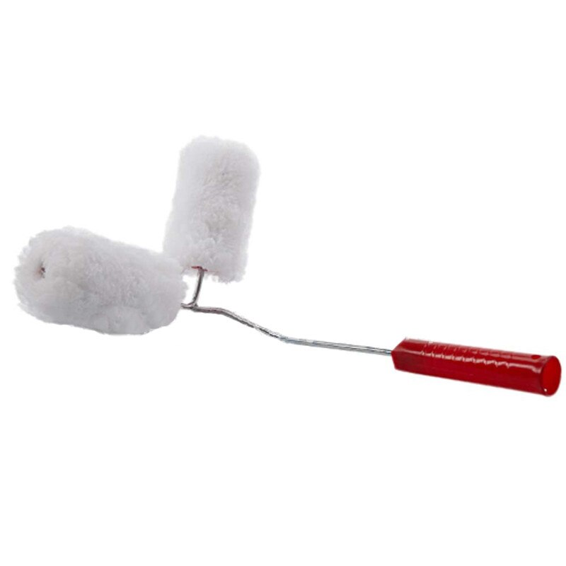 Dual Paint Roller with Two Mini Rollers Helps Paint Fencing Poles and Corners Dual Paint Roll Construction Tools Plastic Durable