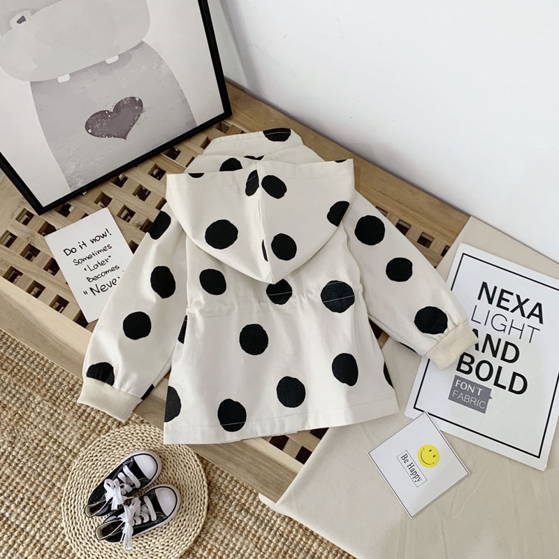 Herfst Meisjes Lange Mouwen Dot Jas Kids Koreaanse Jassen Kids Jassen