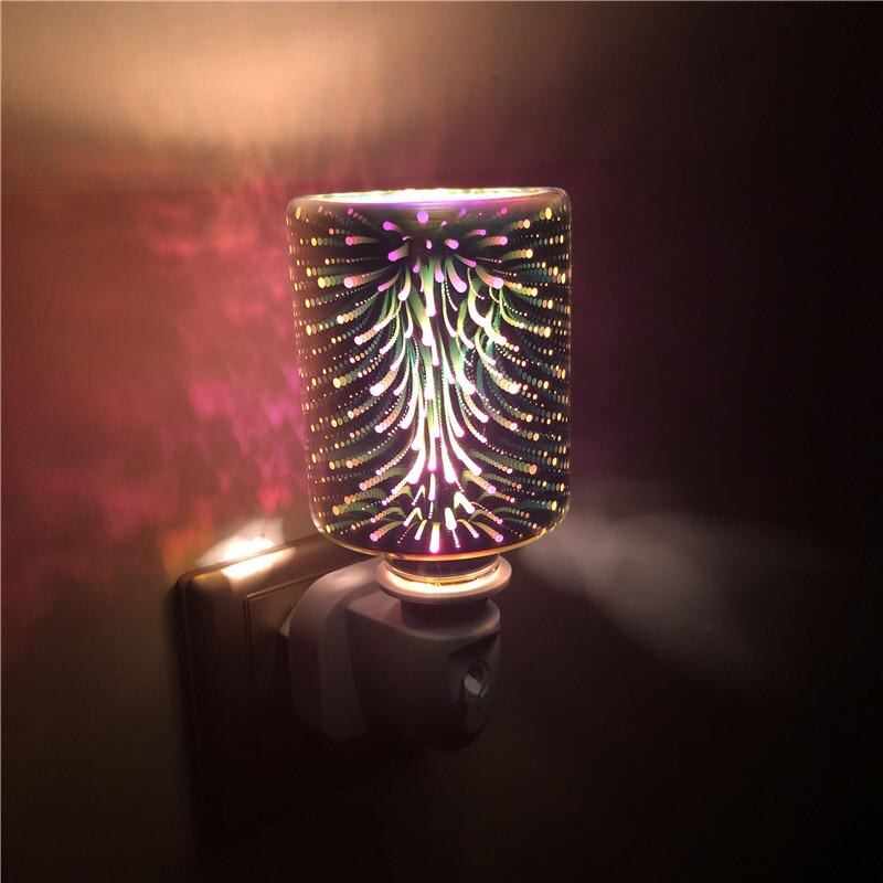 Mosaic Electric Plug In Led Aroma Diffuser Lamp Wax Melt Oil Burner Wax Warmers Bedroom Bathroom Home Fragrances Home Decor