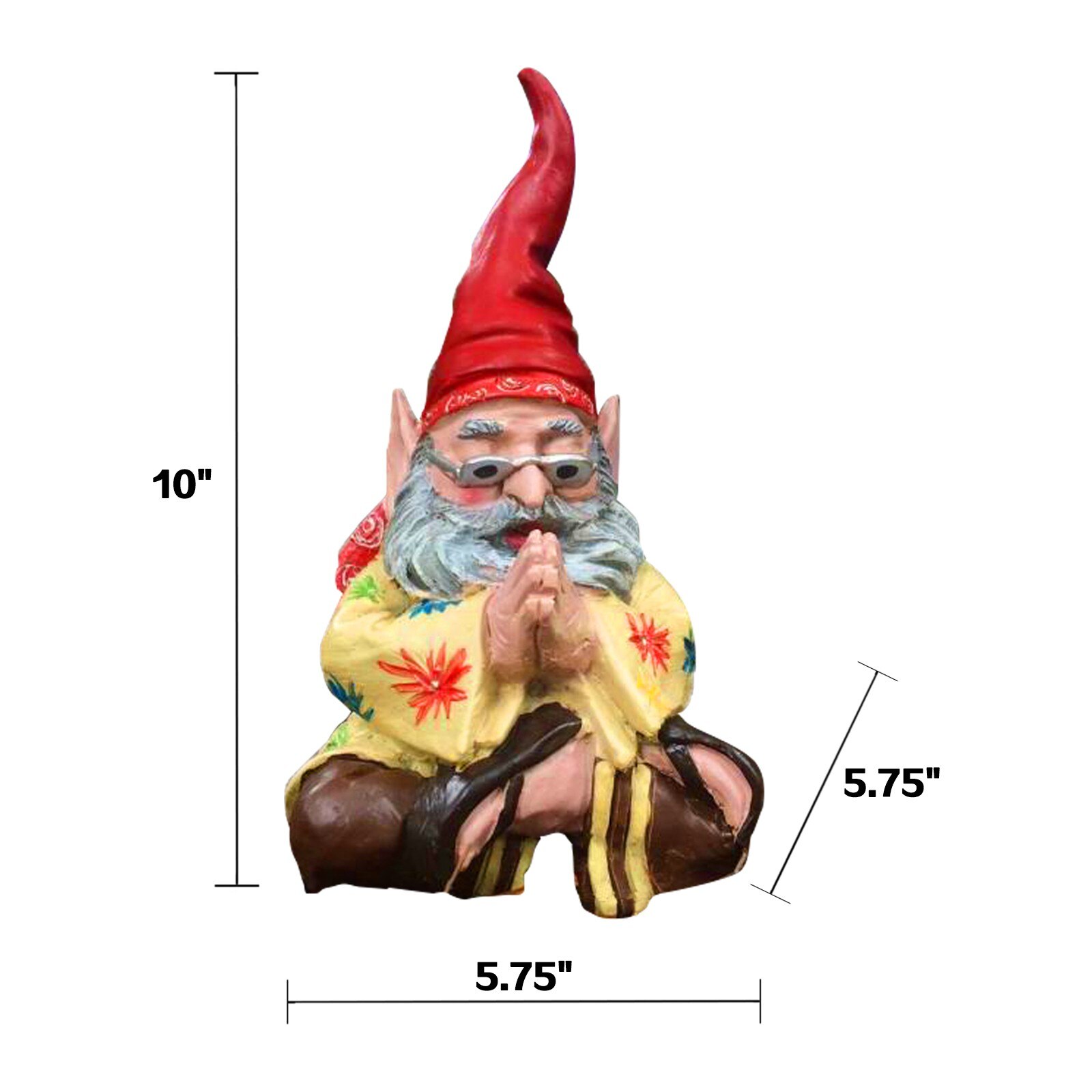 4 # Tuin Gnome Paar Standbeeld-Handgeschilderde Gnome Paar Standbeeld Van Yoga Meditatie Gnome Hars Standbeelden Binnenplaats boom Decoratie