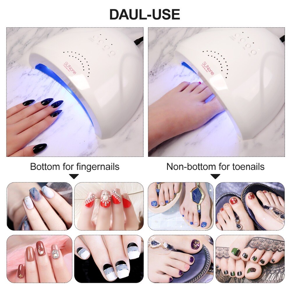 Azure Schönheit Nagel Lampe Sunone Nagel Trockner 24 W/48 W Für UV LED Gel Nagellack Maschine Aushärtung alle Gel Polnischen Infrarot Sensor