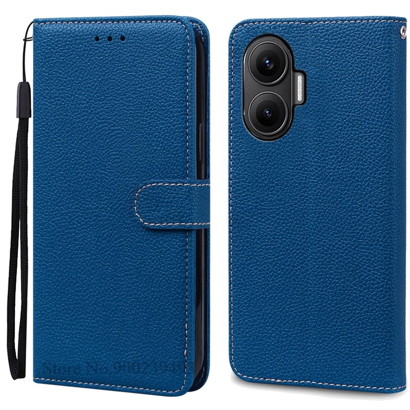 For Poco F7 Case Wallet Leather Flip Cover For Poco F7 Case Shockproof Book Cover Wallet Coque Fundas Shell: black