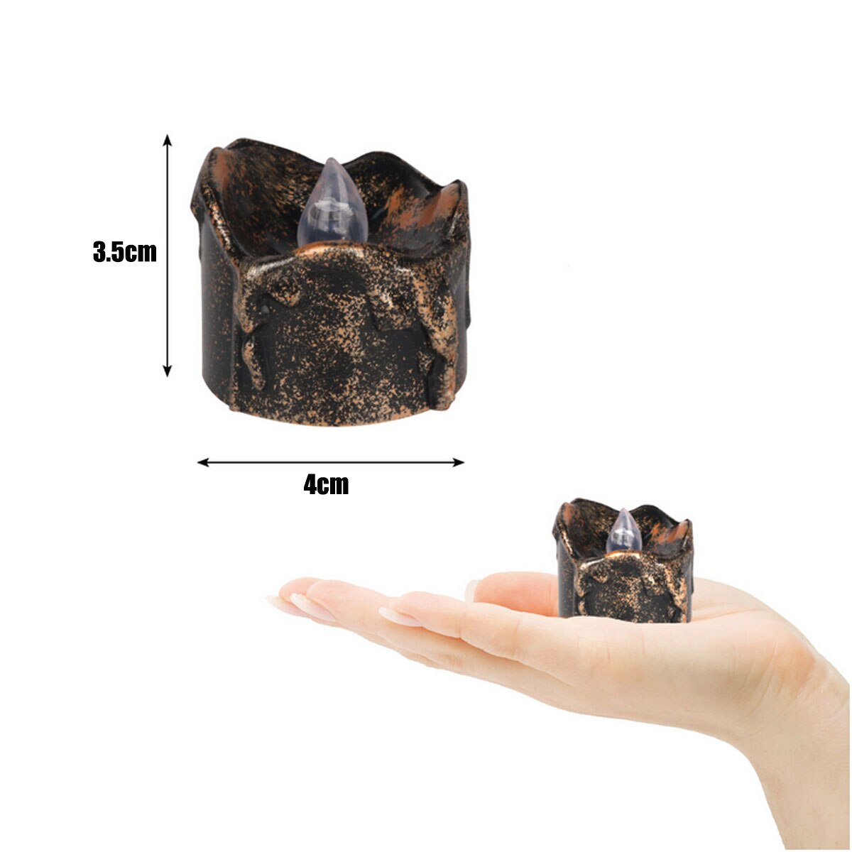 12pcs LED Candle Lights Easter Christmas Halloween Decoration Flickering Flameless Candles Festival Party Decor Battery Operated