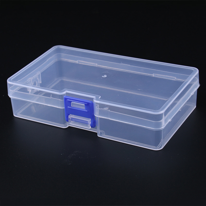 Dustproof Durable Clear Jewelry Storage Case Container Mini Plastic Box Rectangular Box Translucent Box Packing Box Storage Box