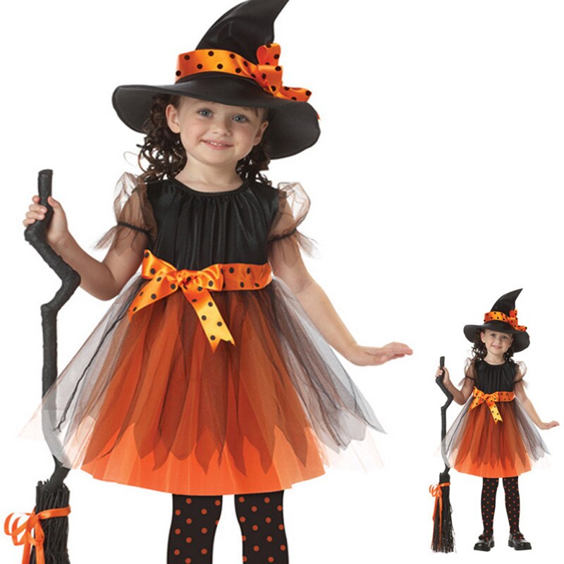 Børn halloween kostume børn heks cosplay halloween tøj cosplay rekvisitter  ya88