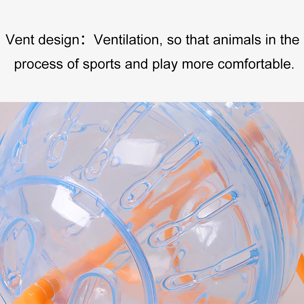 1Pc Hamster Bal Speelgoed Plastic Stille Hamster Running Bal Dier Oefening Bal Met Stand Dierbenodigdheden Huisdier Accessoires
