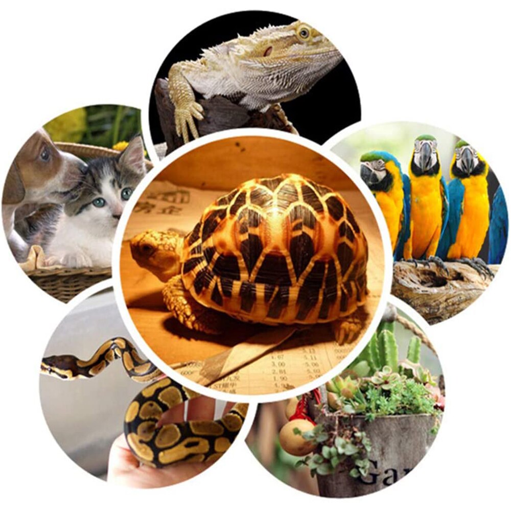 50W E27 Pet Warm Lamp Anti-scald Heating Lamp with Anti-bite Tube Winter Pet Keep Warm Lights Infrared Ceramic Heater