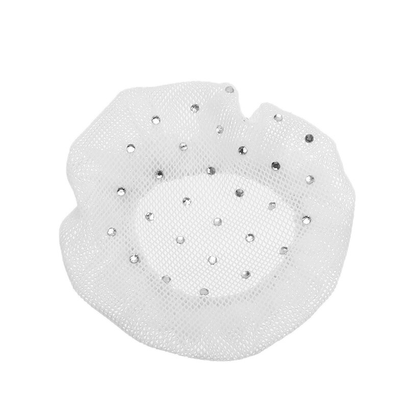 Malla Invisible para el pelo para pelucas, malla con borde elástico para estilizar, líneas suaves, accesorios para el cabello deportivos de 10cm, 1/2 Uds.: Blanco