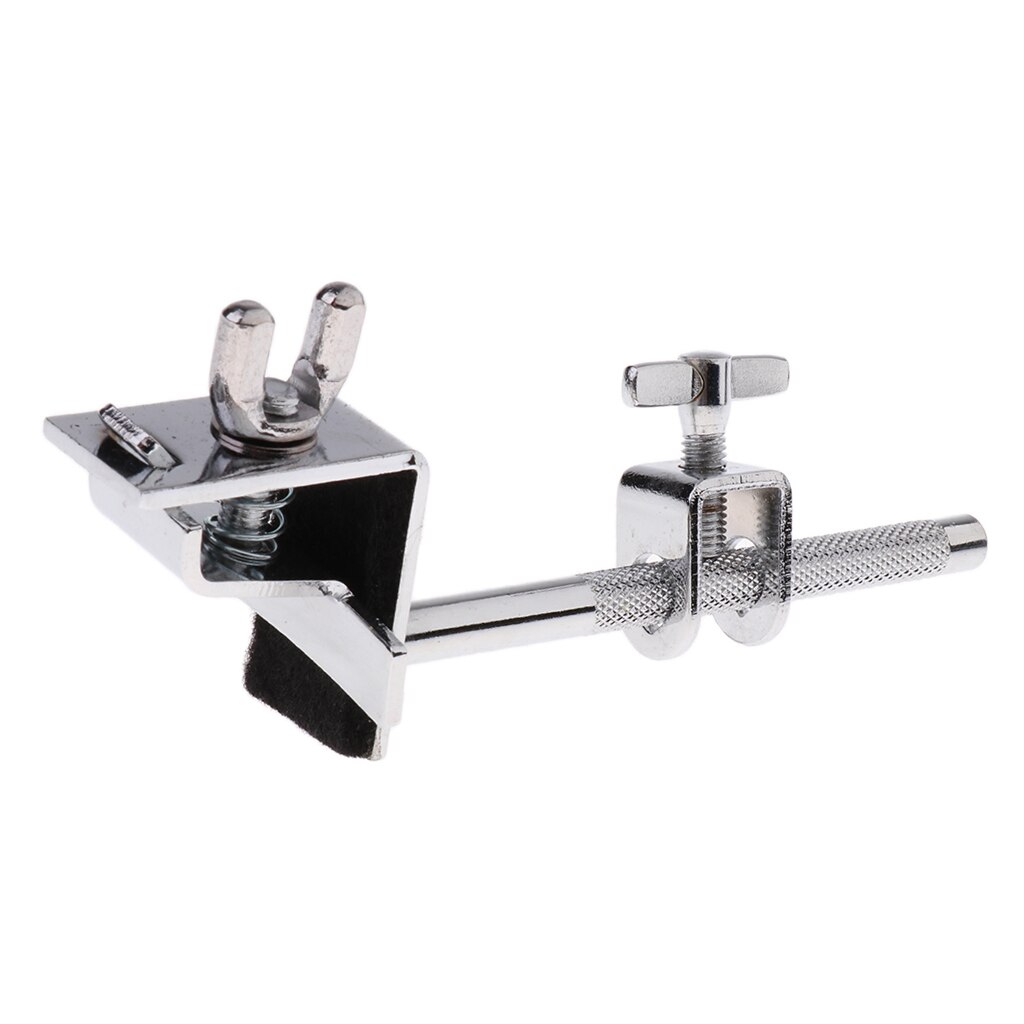 Practical Metal Bass Drum Cowbell Clamp Hoop Bell Mount DIY for Drum Player