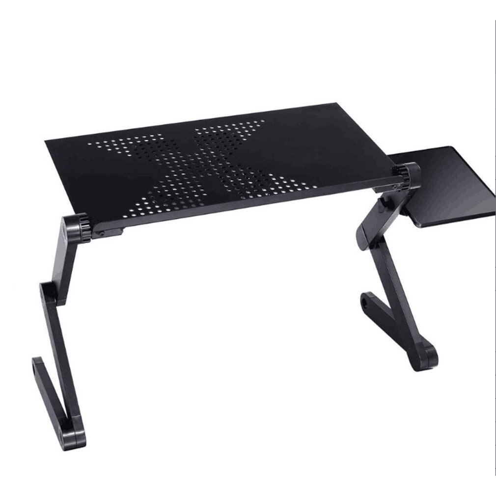 0.48M Draagbare Opvouwbare Aluminium Laptop Notebook Table Stand Desk Bed Lade Genieten Van Plezier In Thuis Met Ventilator
