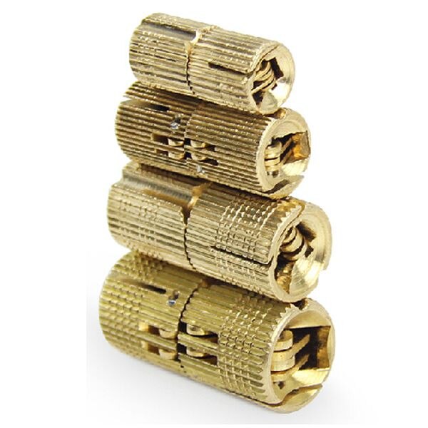 4 Stuks 10 Mm Koperen Vat Scharnieren Cilindrische Verborgen Kabinet Verborgen Onzichtbare Messing Deur Scharnieren Voor Meubels Hardware