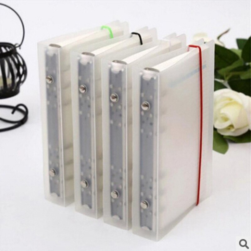 Plastikowy klips teczka klasyczny przezroczysty prosty notatnik luźny liść pierścień segregator pamiętnik plan okładka papiernicze torby na prezenty A4/A5/A7