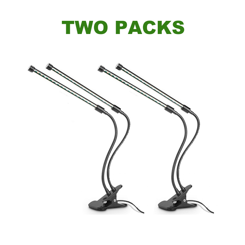 Indoor Led Grow Light Phyto Lamp Grow Box Plantaardige Licht Lamp Voor Planten Groeien Led Usb Indoor Groeiende Bloei Voor venster Planten: 2 Packs   Two head