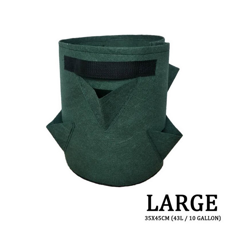 Plantation sac de culture sac de plantation avec poignée jardin extérieur plante sac de culture, sac Vertical pour fraises herbes et fleurs réutilisable: green-L