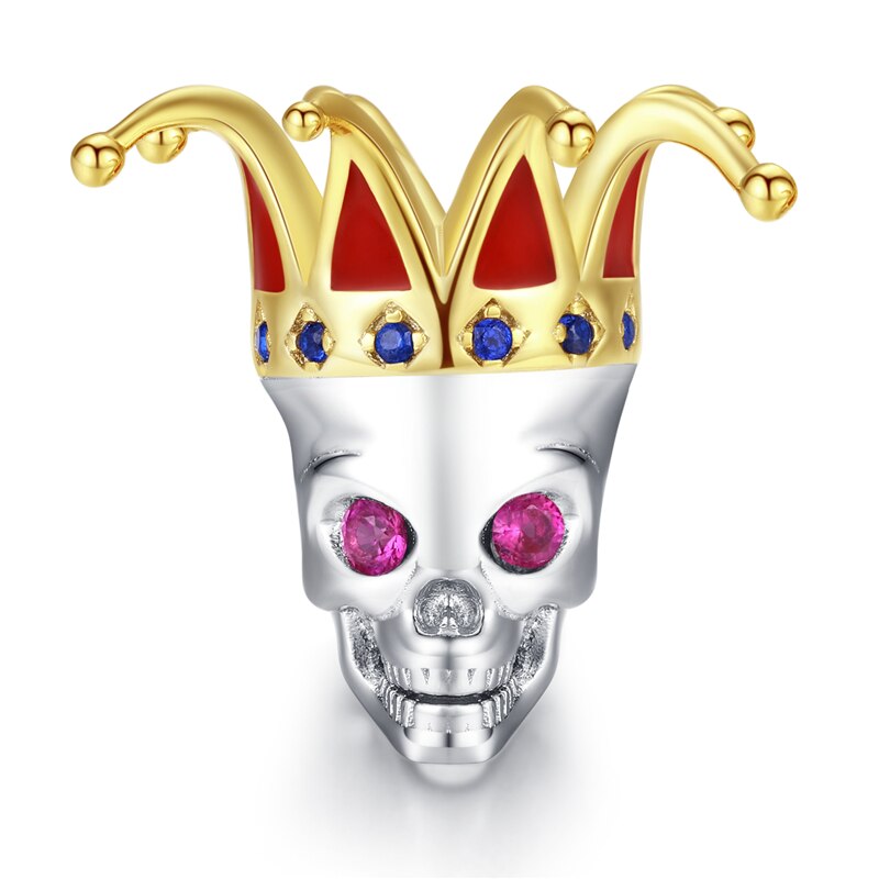 WOSTU Halloween koraliki 925 Sterling srebrna czaszka dynia magia przewodnik Charm Fit oryginalna bransoletka wisiorek straszne Party biżuteria: FIC1363