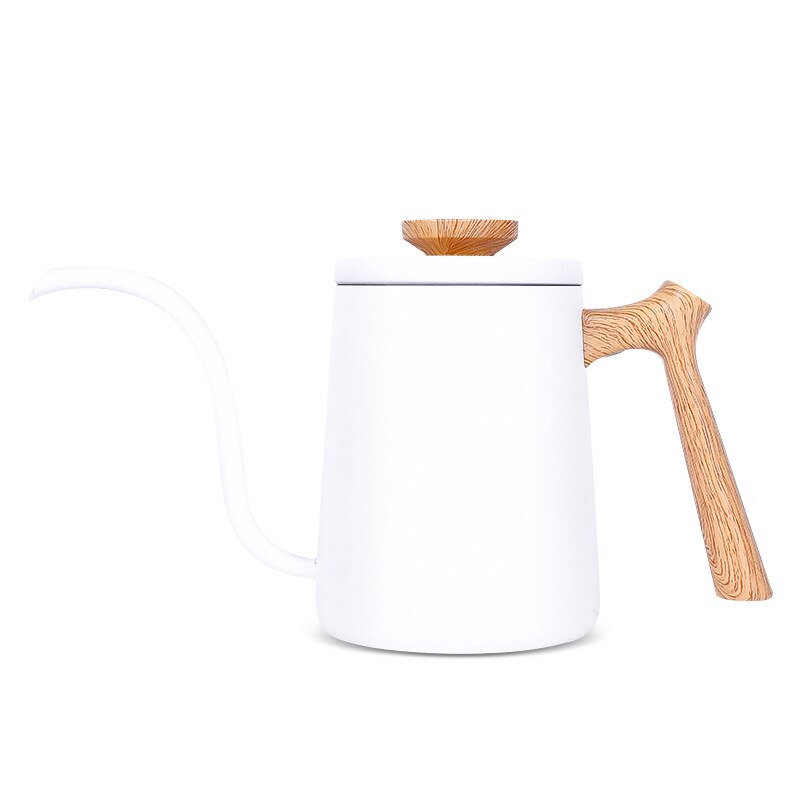 Seluna Houten Handvat Rvs Zwanenhals Waterkoker Hand Drip Koffie Pot Giet Over Koffie Thee Pot Barista Koffie Maker Brouwer: 350ml - Rose Gold
