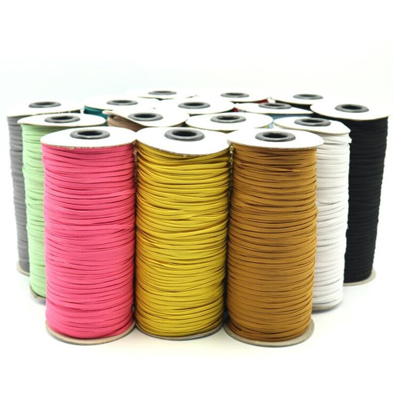 5Yards 3Mm Kleur Elastic Band Rope Rubber Hoofdband Lint Naaien Webbing Taille Schoenveter Diy Kleding Accessoires