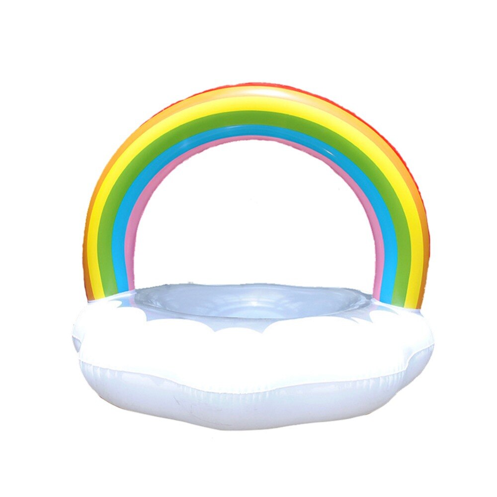 Water Drijvende Rij Speelgoed Opblaasbare Regenboog Wolken Air Matras Vlot Float Dier Mounts Zwembad Speelgoed Strand Kids Adult