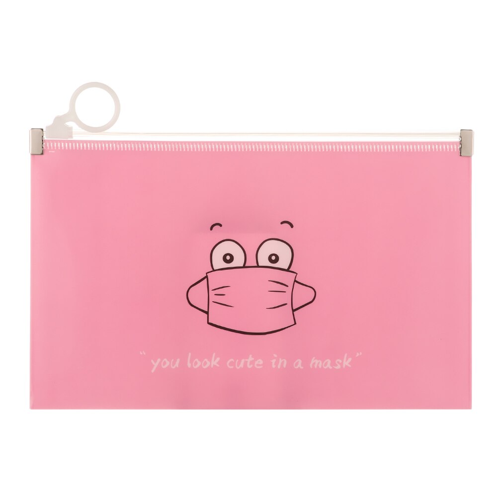 Sac de rangement pour masque PP, 210*115*30mm, 1 unité, porte-masque facial Portable, pochette à fermeture éclair, anti-Pollution, sacs de sauvegarde: pink