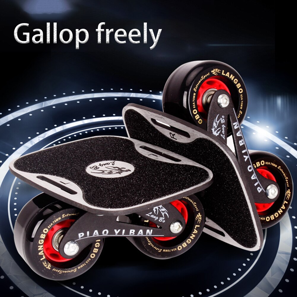 1pair Aluminum Alloy Wakeboard Drift Scrub Deck Widened Replacement Parts WTOO Bearings Outdoor Sports Waterproof Skate Board