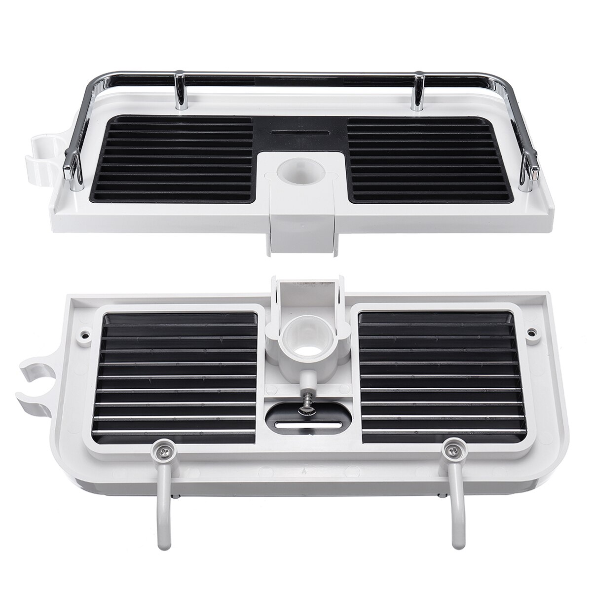 1 estante de baño estante de ducha bandeja de baño para toalla y champú soporte de ducha de un solo nivel accesorios de baño
