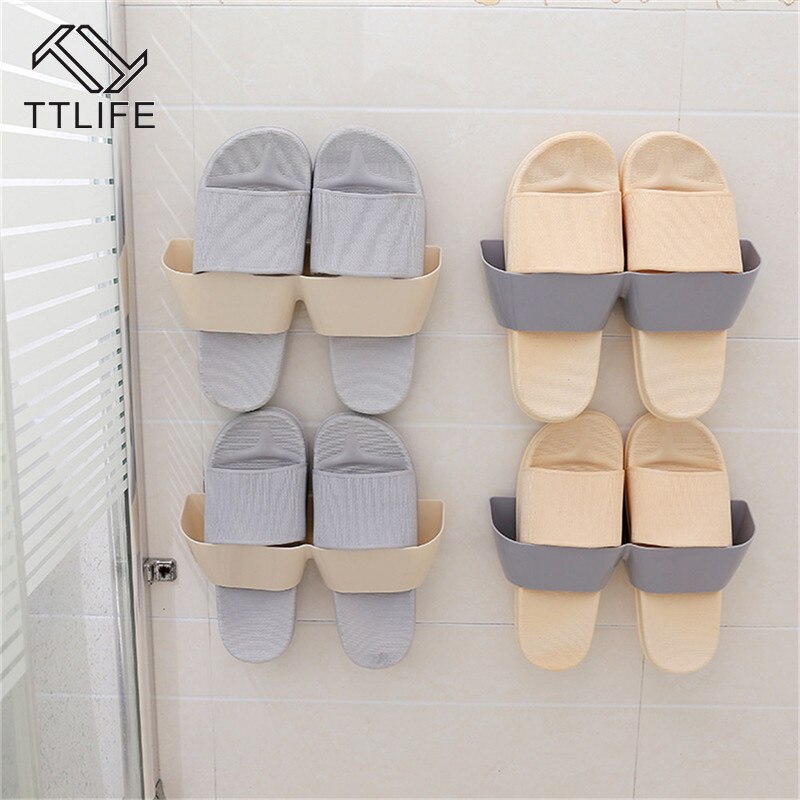 Muur Gemonteerde Sticky Opknoping Schoen Haak Plank Rack Schoenen Houder Opslag Plastic Schoen Plank Stand Schoen rack Organizer