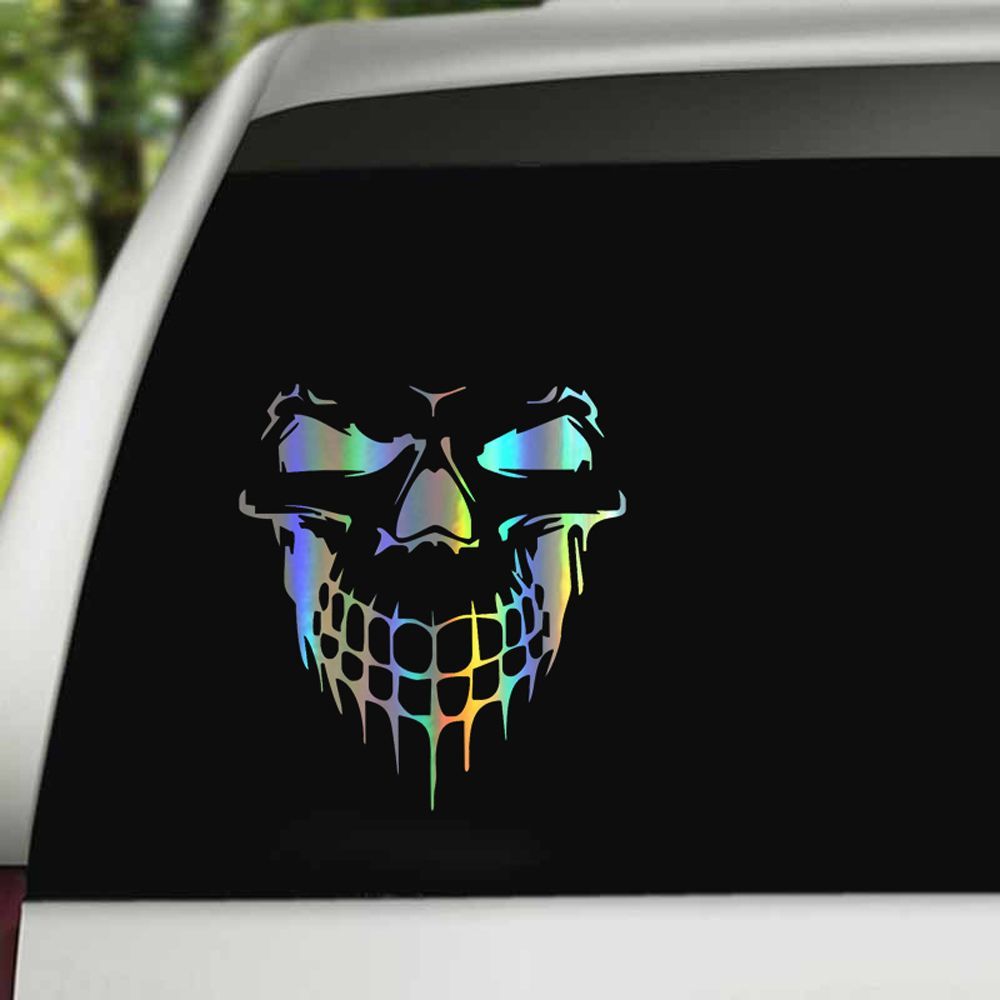 Lunotto posteriore Car Styling fai da te 3D Car Styling Decorazione Pellicola riflettente Adesivi divertenti Accessori esterni Adesivi teschio per auto