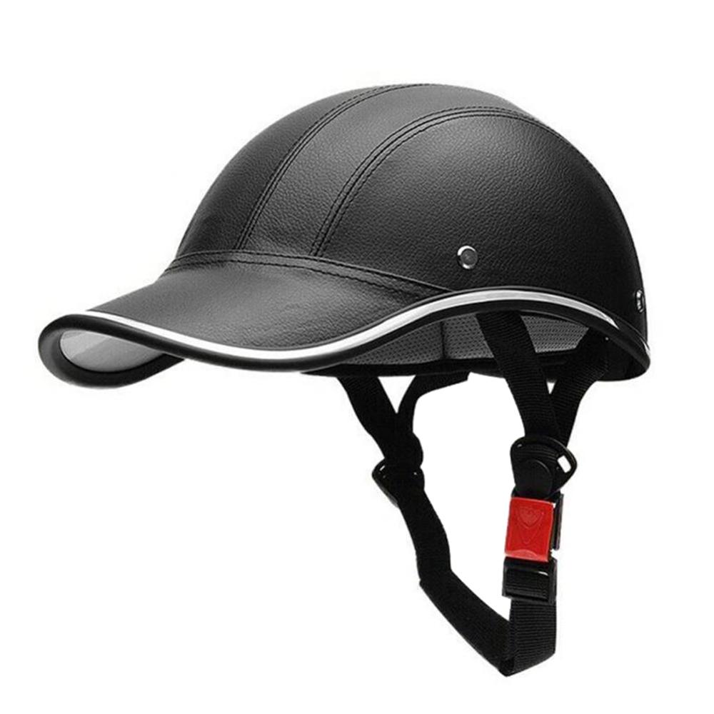 Motorcykel halvhjelm baseball cap stylehalf ansigt hjelm elektrisk cykel scooter anti-uv sikkerhed hård hat: Default Title