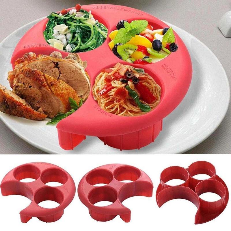 kitchen tools Meal Measure Portion Control food scale cooking tools protein vegetable Plate Portable Lose Weight Diet divider