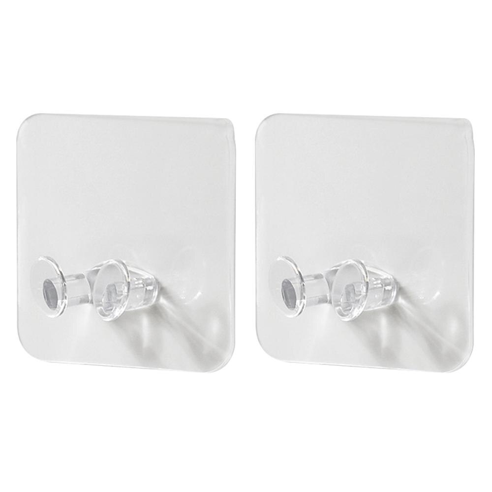 2/4/6/8/10 PCS Seamless Adhesive Hooks Suction Cup Adhesive Wall Vacuum Sucker Heavy Bathroom Transparent Load Rack: Style C / 4 PCS